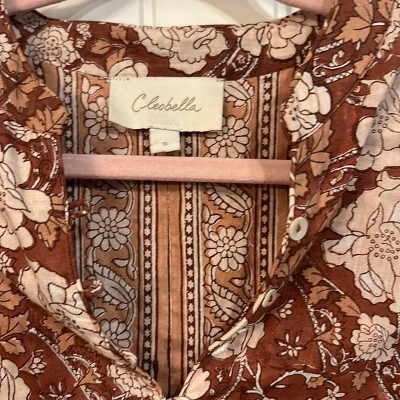 Cleobella Lennox Mini Dress Rhada Block Print Size Small - Picture 4 of 8